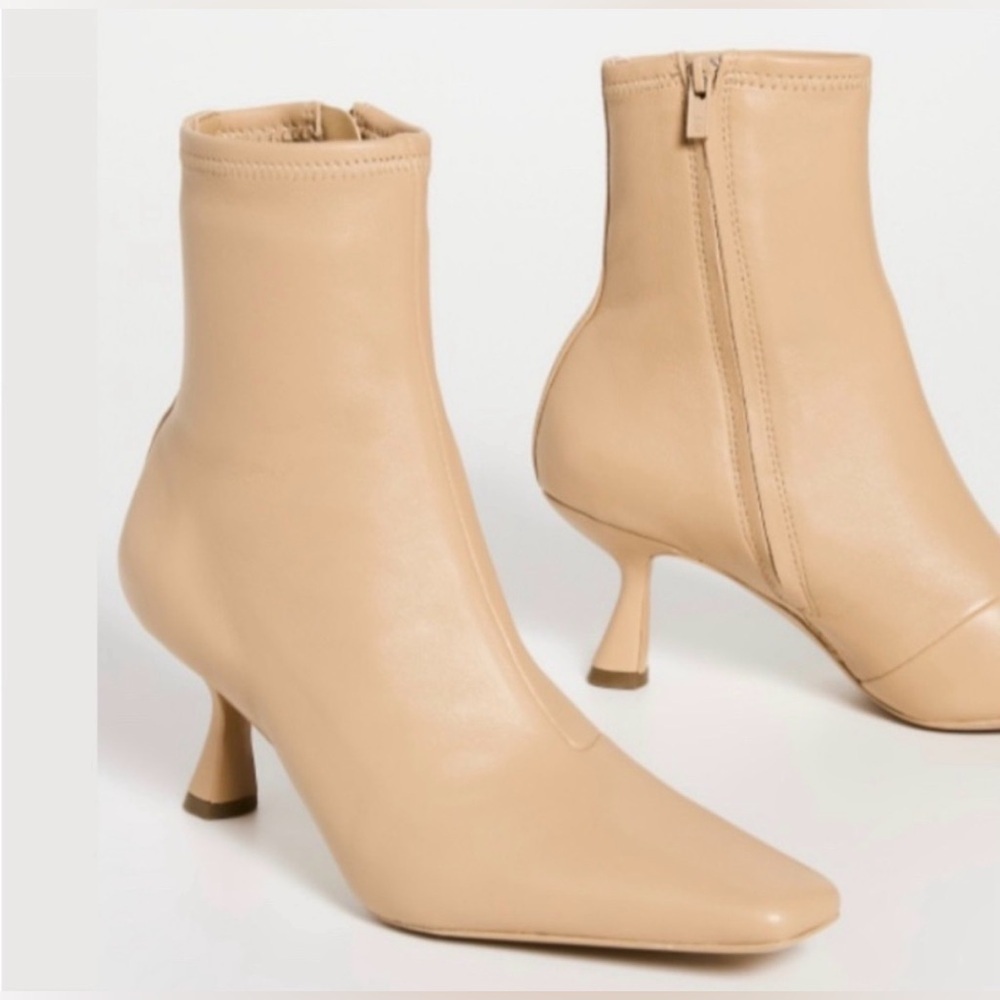 Loeffler Randall Thandy Leather Boot Ankle Bootie Bisque Tan Womens size 9 - Picture 4 of 9